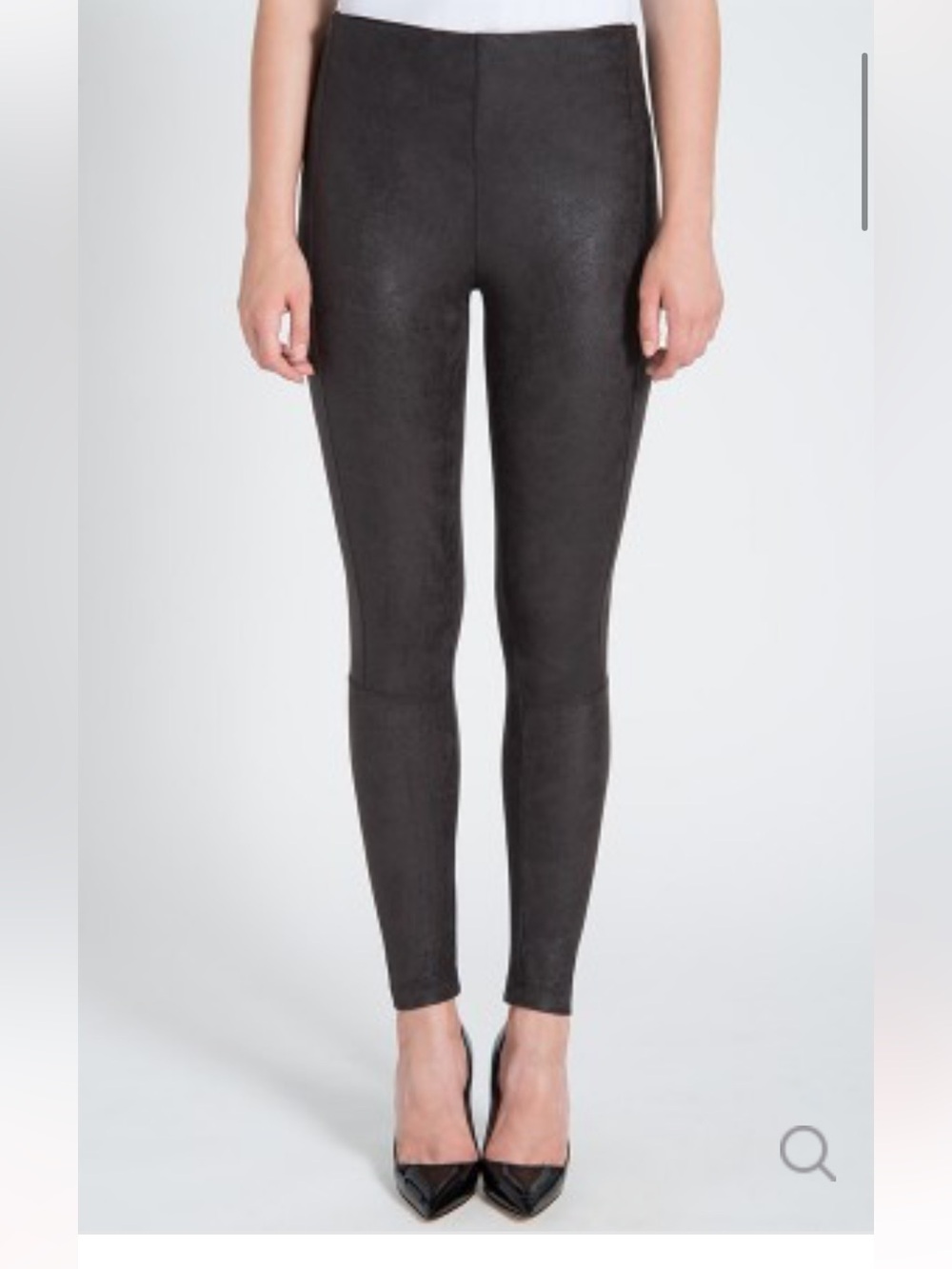 Lysse Black Faux-Suede Leggings